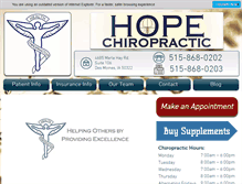 Tablet Screenshot of hopechiropracticdm.com